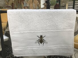 Geborduurde gastendoek Wit